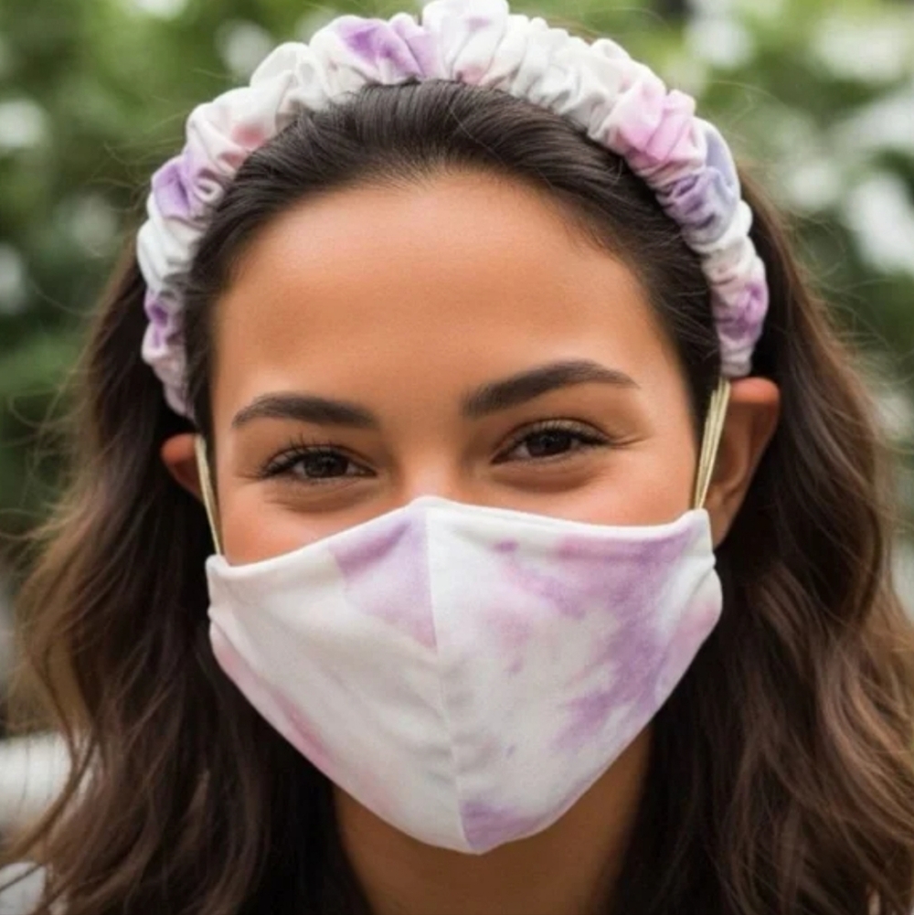 Lelet Ny Cotton Candy Headband & Face Mask Set NWT‎